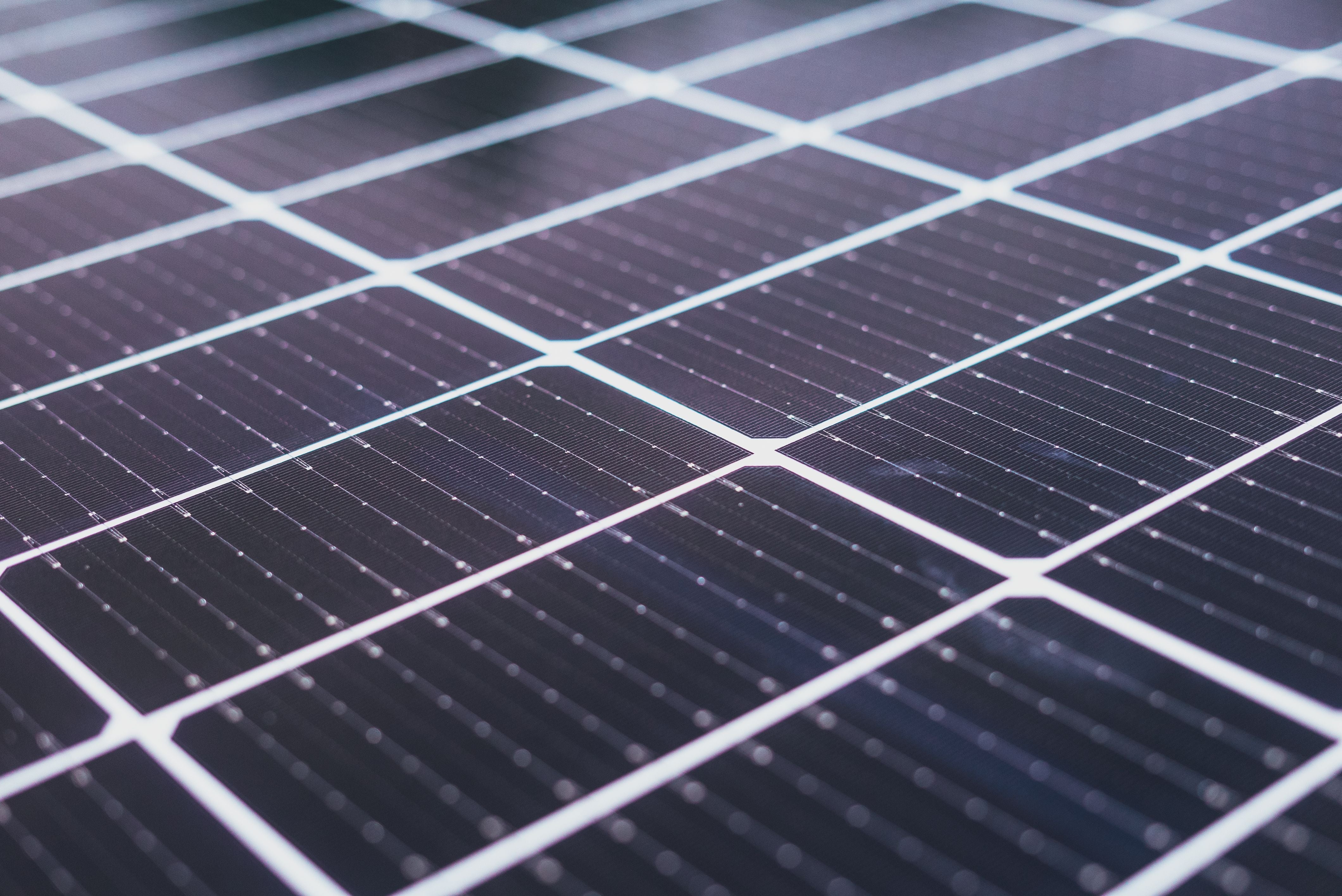 Nahaufnahme eines Solarmodules